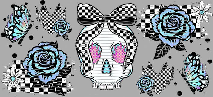 16oz Distressed Checkered-DC-73